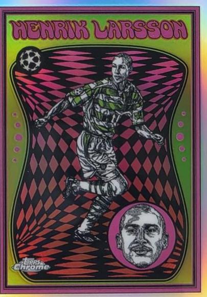 2025 Topps Chrome UEFA Ultra Violet Henrik Larsson #UV-20 card