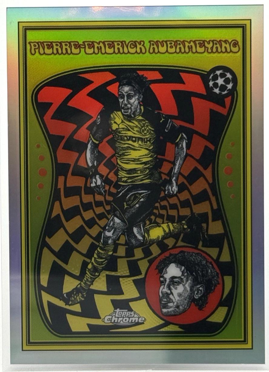 2025 Topps Chrome UEFA Ultra Violet Pierre-Emerick Aubameyang #UV-12 card