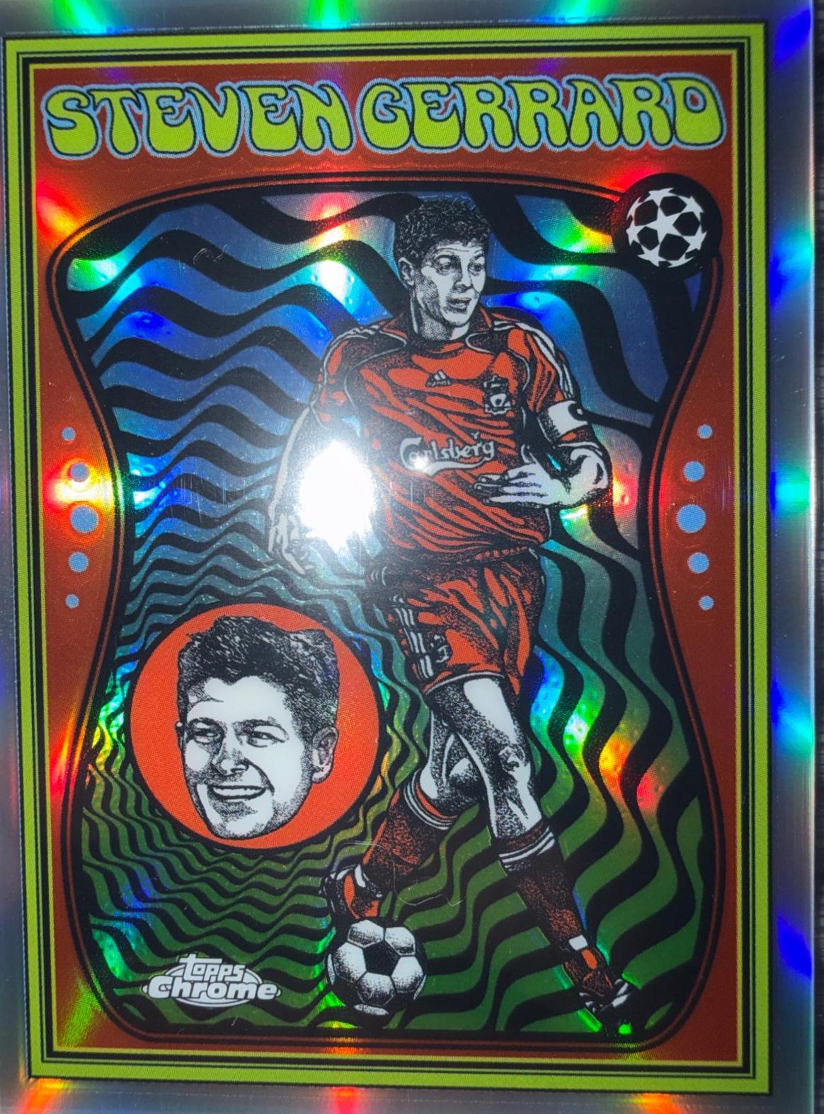 2025 Topps Chrome UEFA Ultra Violet Steven Gerrard #UV-1 card
