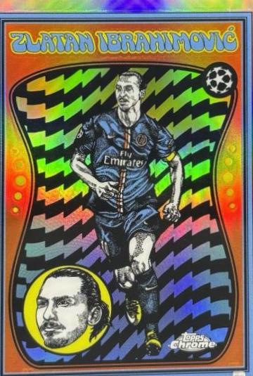 2025 Topps Chrome UEFA Ultra Violet Zlatan Ibrahimovic #UV-17 card
