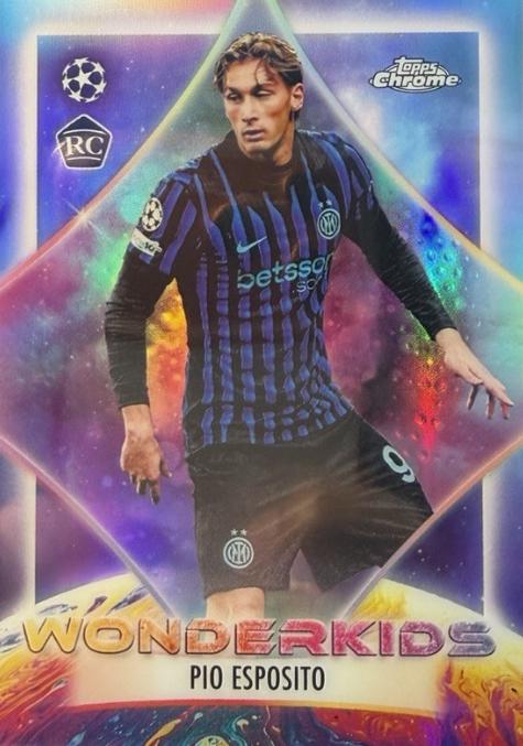 2025 Topps Chrome UEFA Wonderkids Pio Esposito #WK-10 card