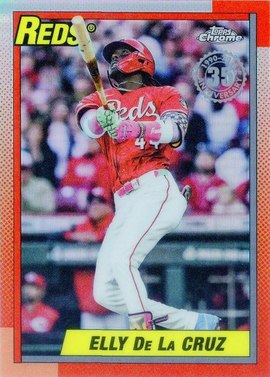2025 Topps Chrome Update 1990 Elly De La Cruz #90CU-3 card