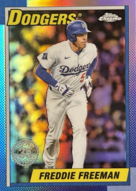 2025 Topps Chrome Update 1990 Freddie Freeman #90CU-6 card