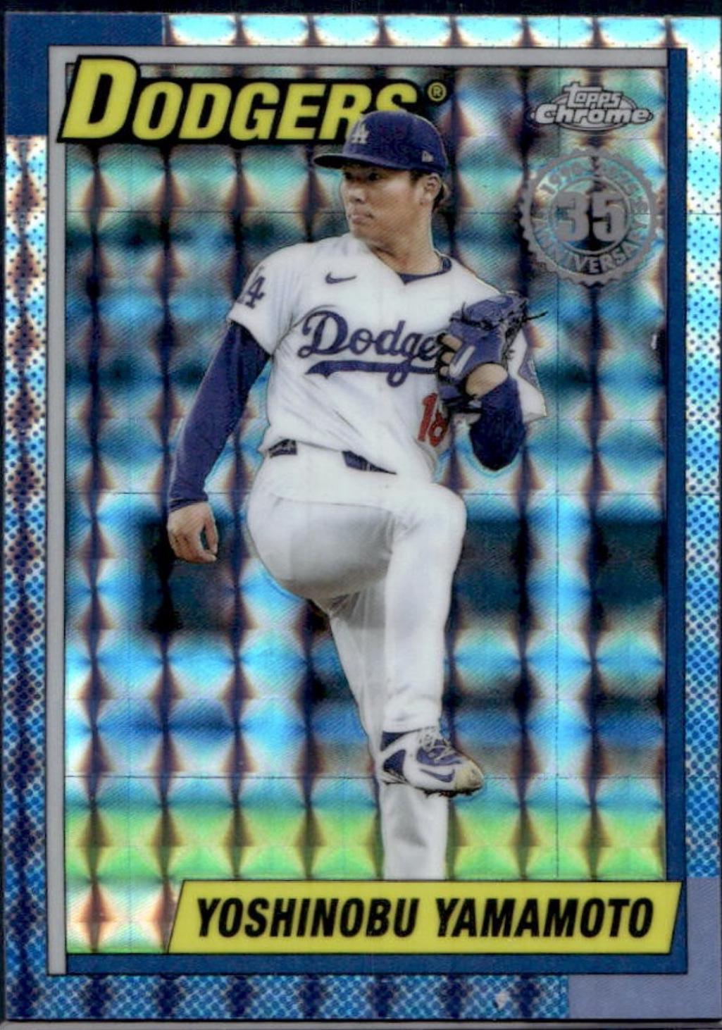 2025 Topps Chrome Update 1990 Yoshinobu Yamamoto [Geometric] #90CU-14 card