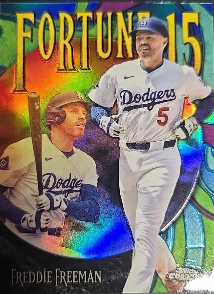 2025 Topps Chrome Update Fortune 15 Freddie Freeman #F15-13 card