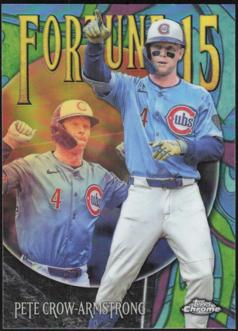 2025 Topps Chrome Update Fortune 15 Pete Crow-Armstrong #F15-10 card
