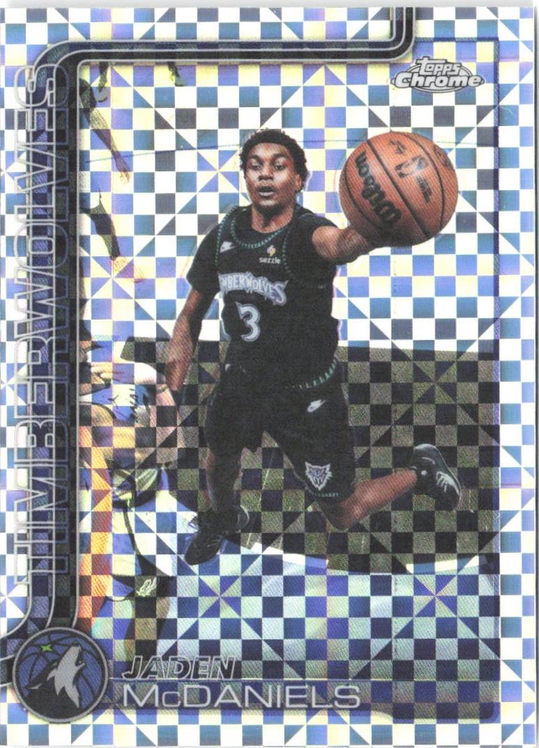 2025 Topps Chrome Update Jaden McDaniels [X-Fractor] #126 card