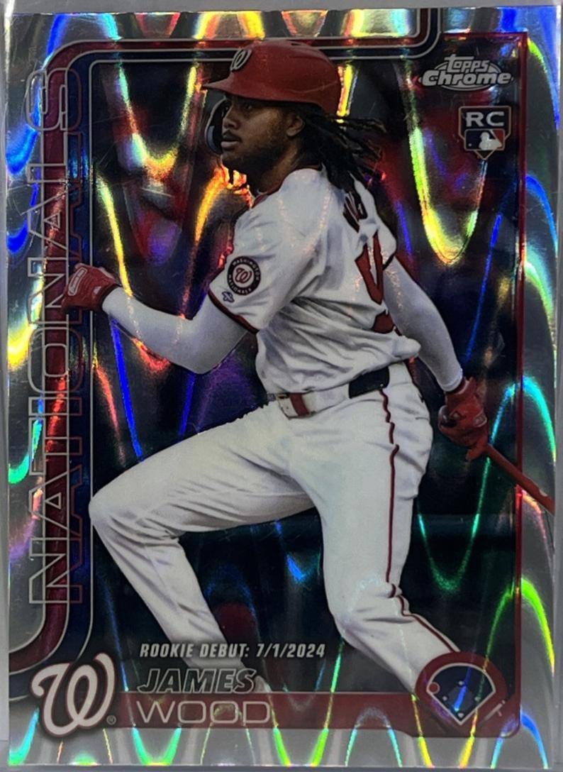 2025 Topps Chrome Update James Wood [RayWave Refractor] #USC95 card