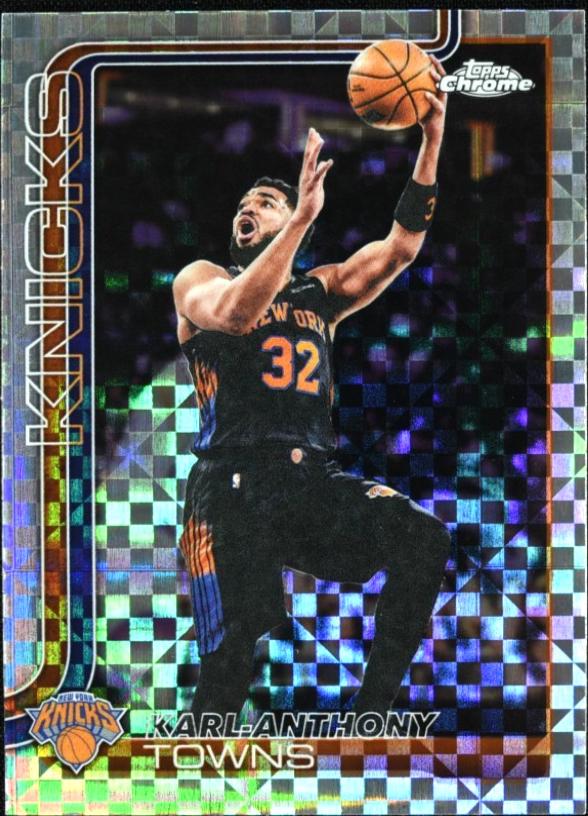 2025 Topps Chrome Update Karl-Anthony Towns [X-Fractor] #21 card