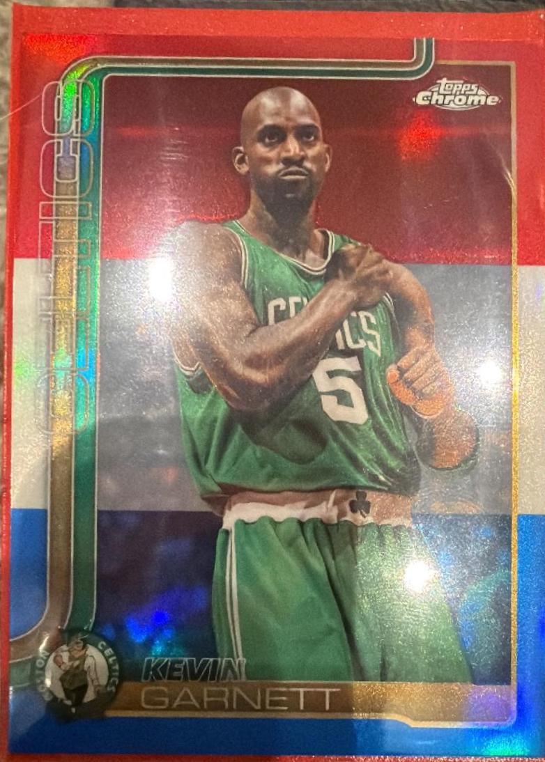 2025 Topps Chrome Update Kevin Garnett [Red White Blue Refractor] #147 card