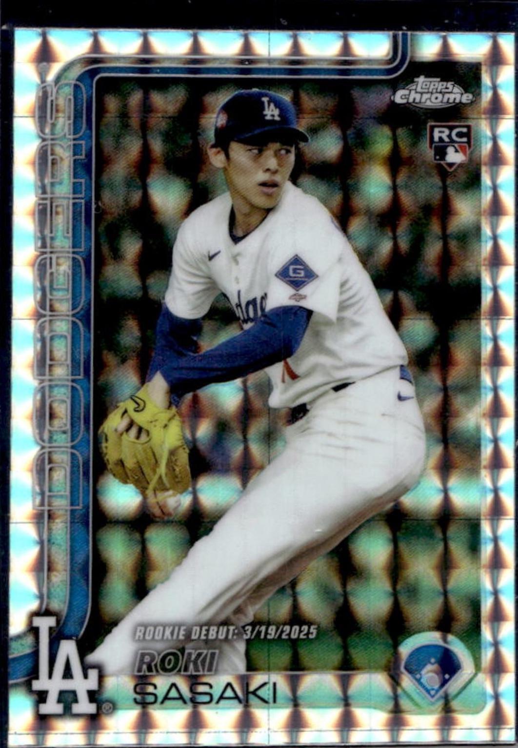 2025 Topps Chrome Update Roki Sasaki [Geometric Refractor] #USC73 card