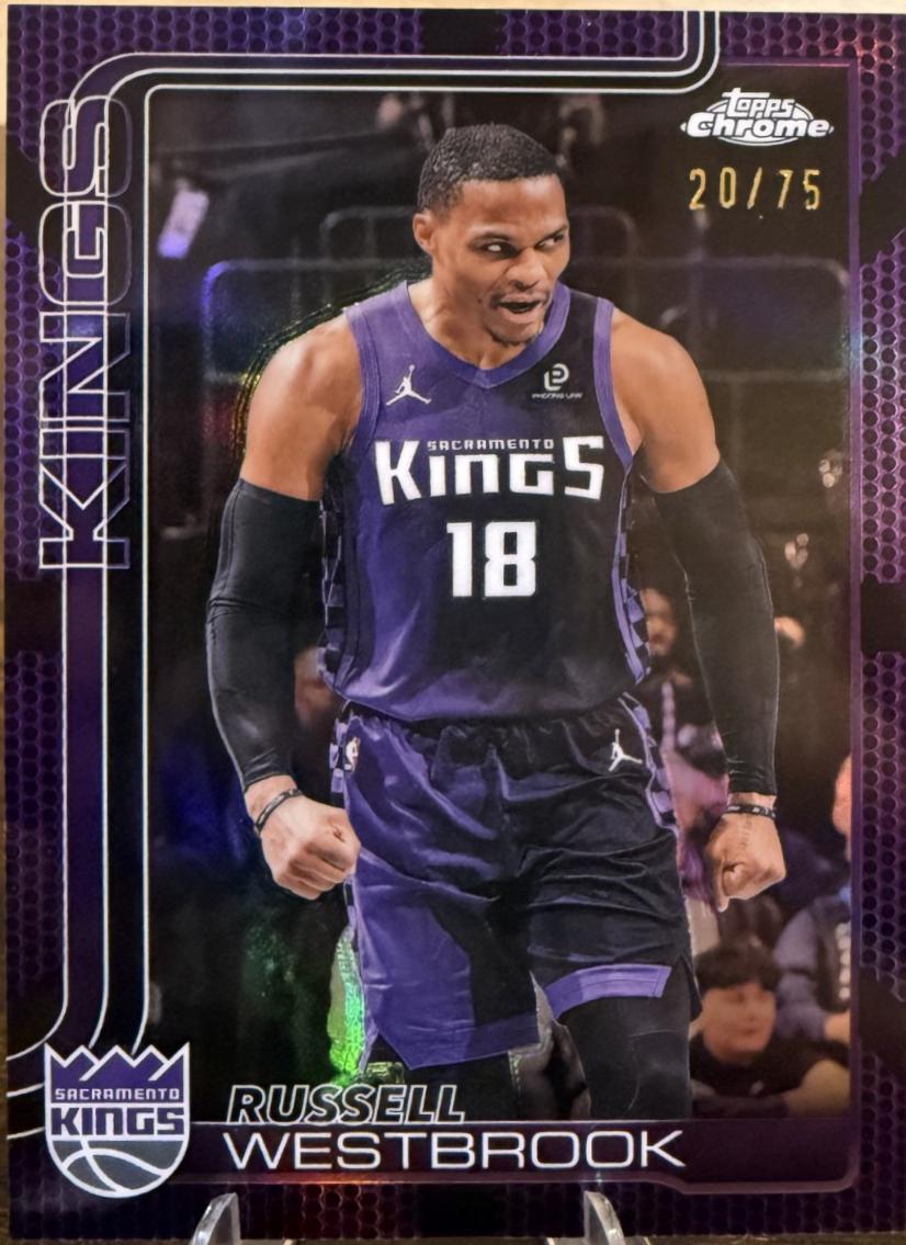 2025 Topps Chrome Update Russell Westbrook [Basketball Purple] #84 card
