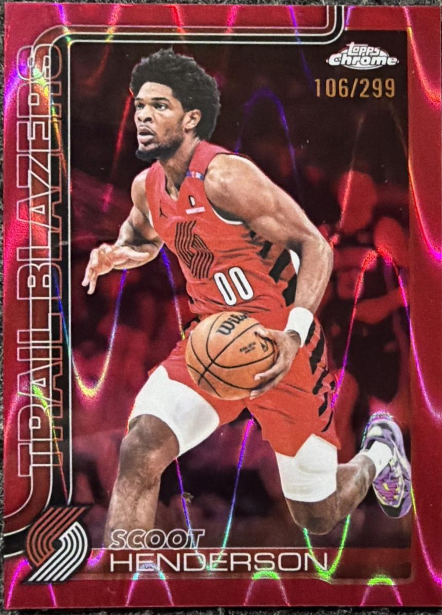 2025 Topps Chrome Update Scoot Henderson [RayWave Magenta] #85 card