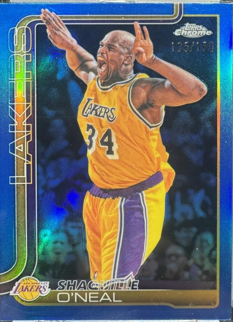 2025 Topps Chrome Update Shaquille O'Neal [Blue] #142 card