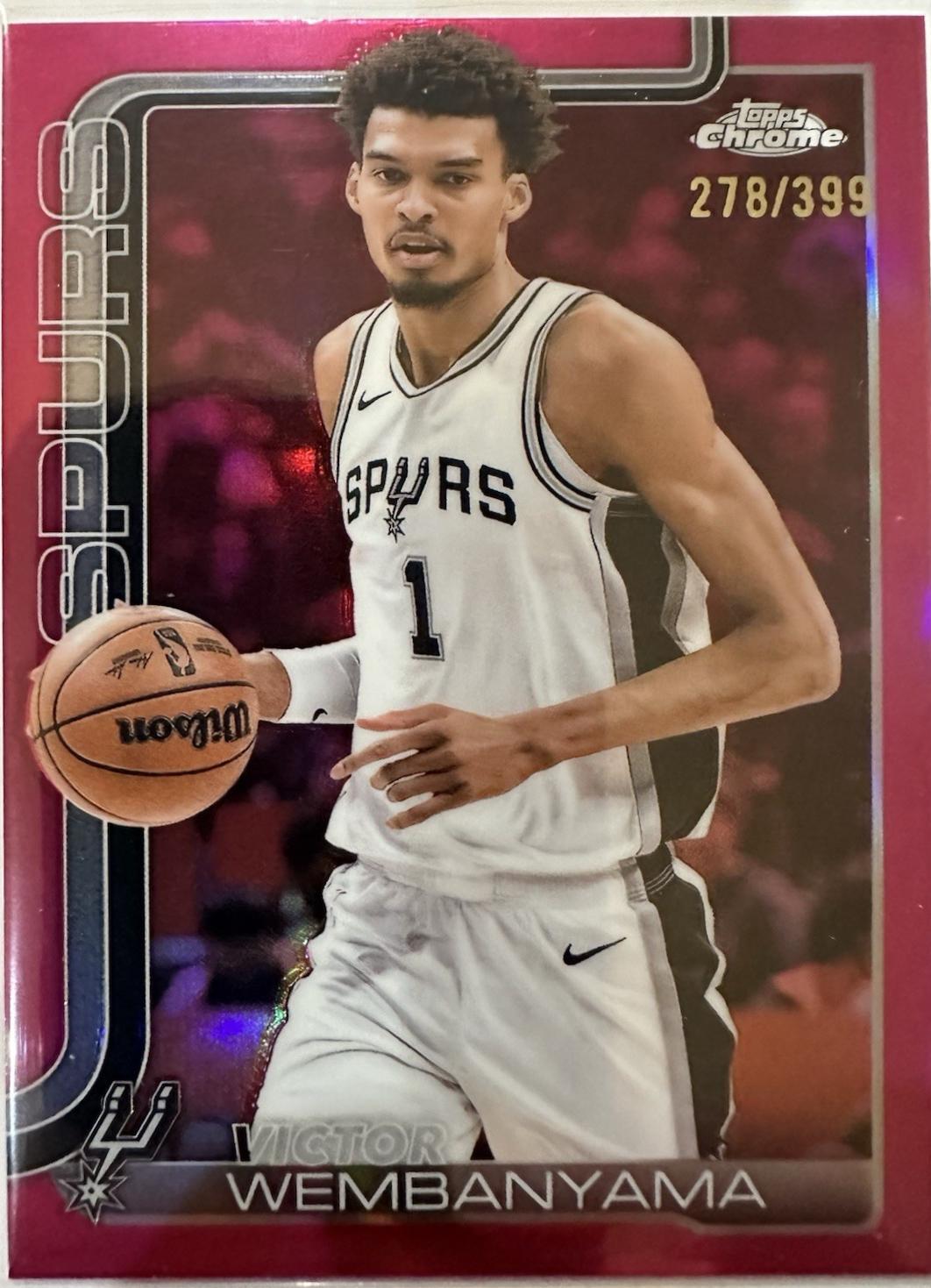 2025 Topps Chrome Victor Wembanyama [Magenta Refractor] #221 card