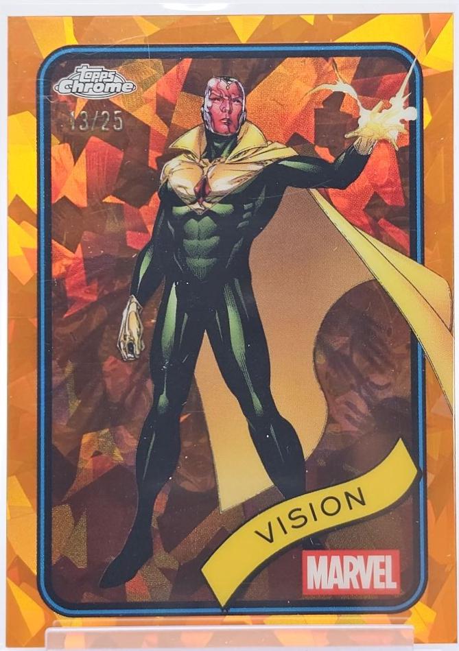 2025 Topps Chrome Vision [Orange Sapphire] #139 card