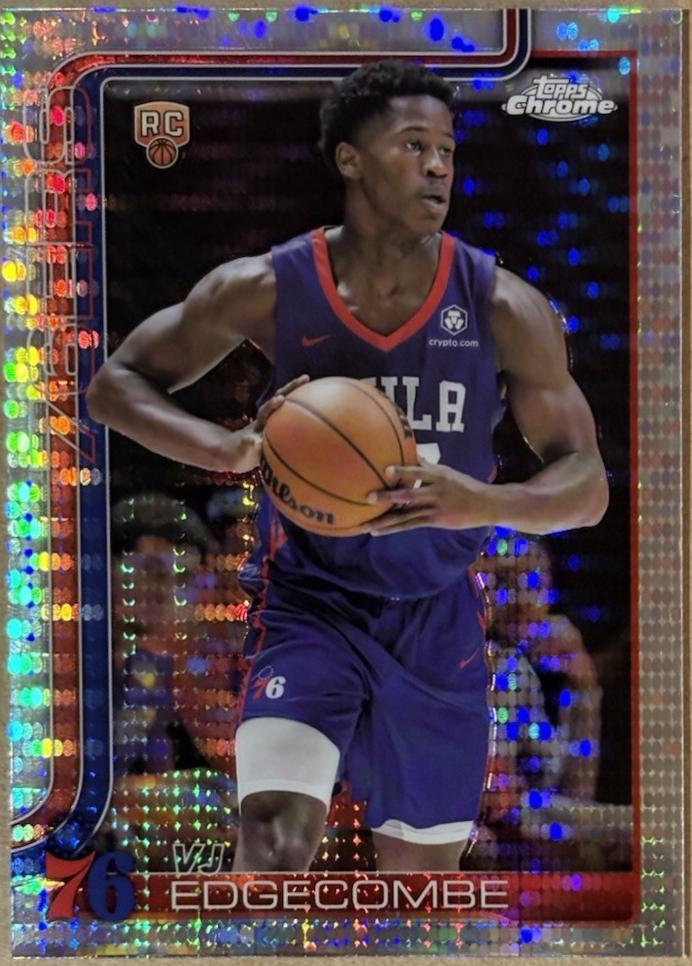 2025 Topps Chrome VJ Edgecombe [Pulsar Refractor] #253 card