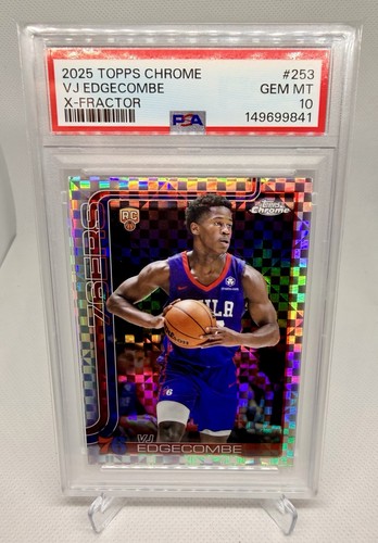 2025 Topps Chrome VJ Edgecombe [X-Fractor] #253 card