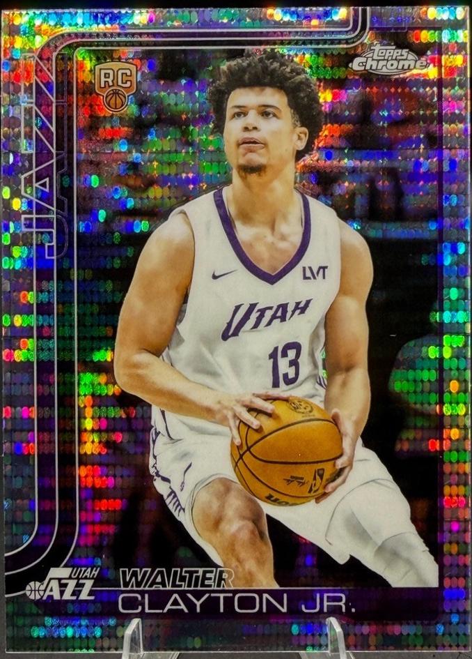 2025 Topps Chrome Walter Clayton Jr. [Pulsar Refractor] #268 card