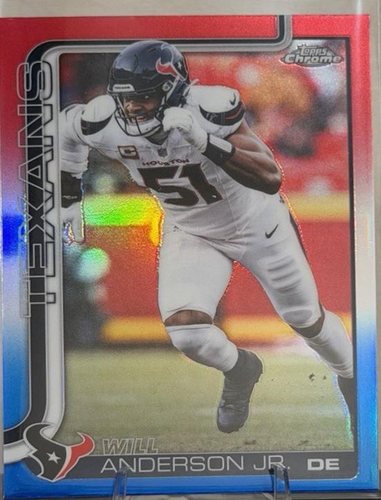 2025 Topps Chrome Will Anderson Jr. [Red White Blue Refractor] #121 card