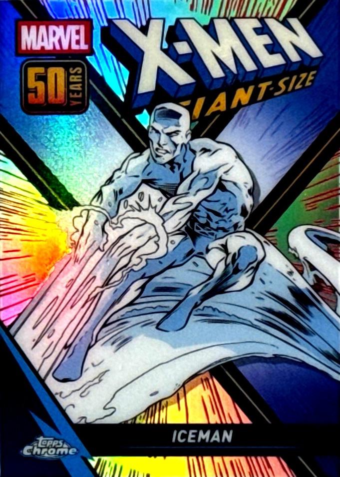 2025 Topps Chrome X-Men Giant Size 50th Anniversary Iceman #XM-5 card