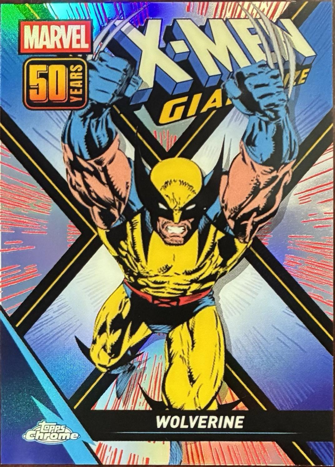 2025 Topps Chrome X-Men Giant Size 50th Anniversary Wolverine #XM-1 card
