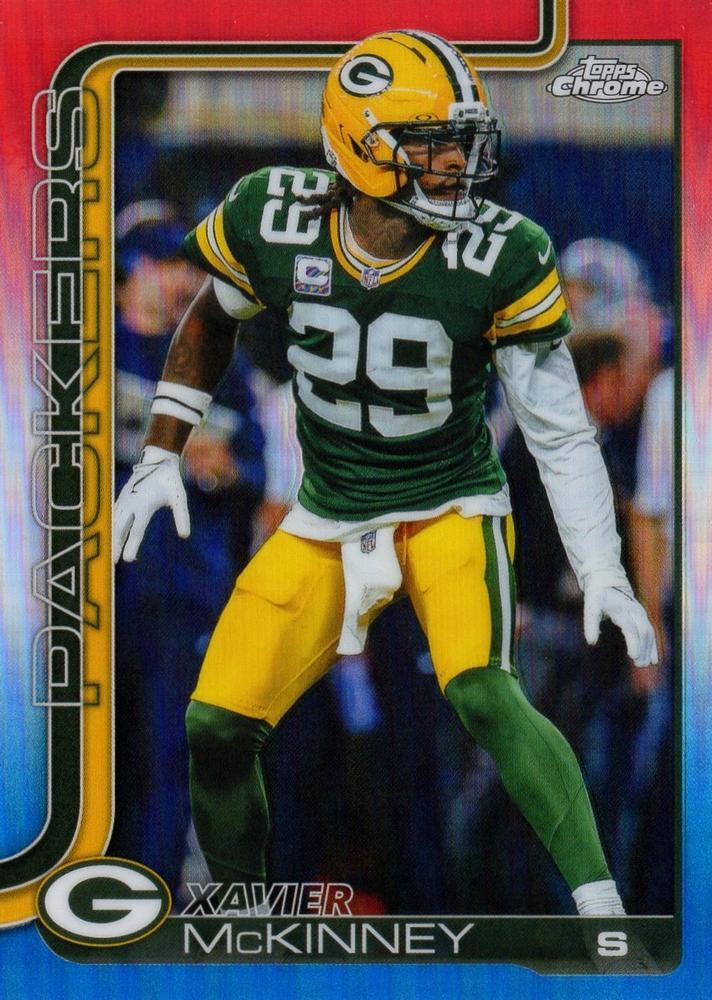 2025 Topps Chrome Xavier McKinney [Red White Blue Refractor] #113 card