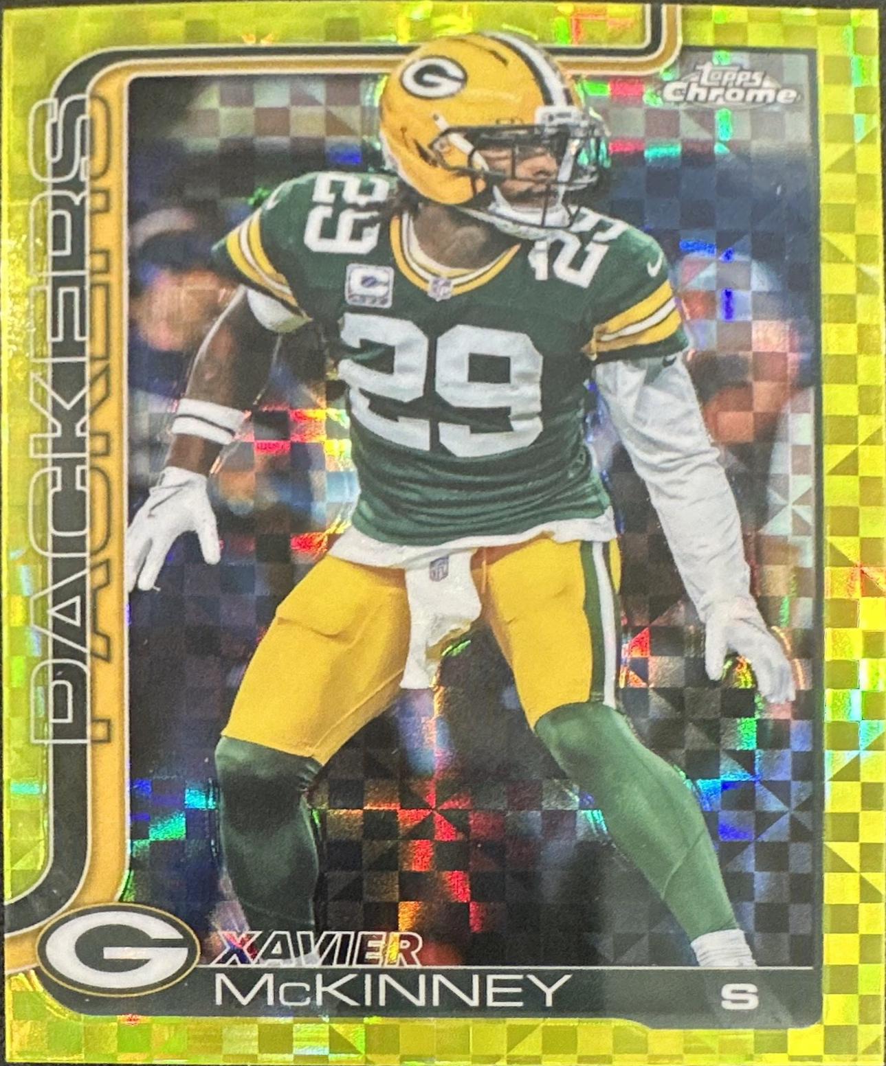 2025 Topps Chrome Xavier McKinney [X-Fractor Green] #113 card