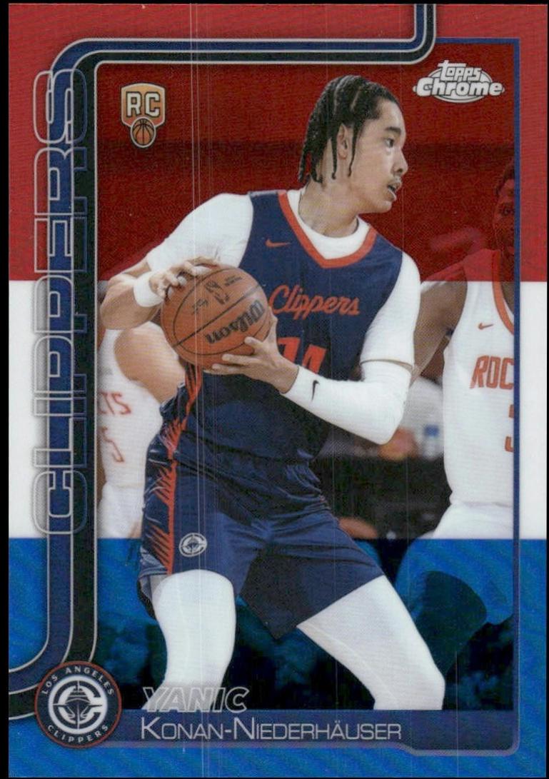 2025 Topps Chrome Yanic Konan-Niederhauser [Red White Blue Refractor] #280 card