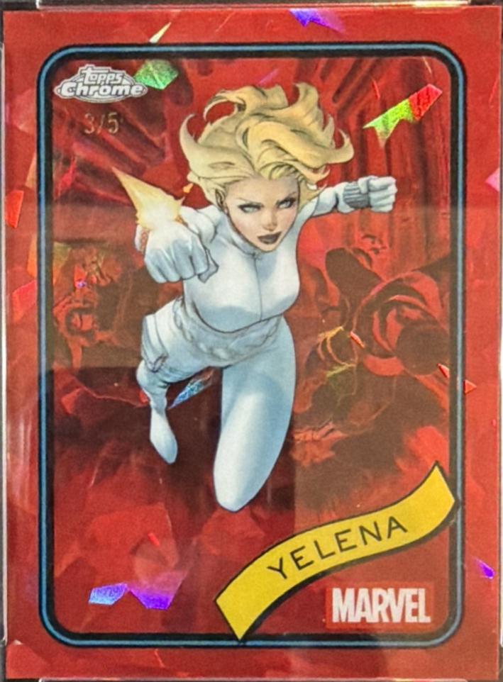 2025 Topps Chrome Yelena [Red Sapphire] #83 card