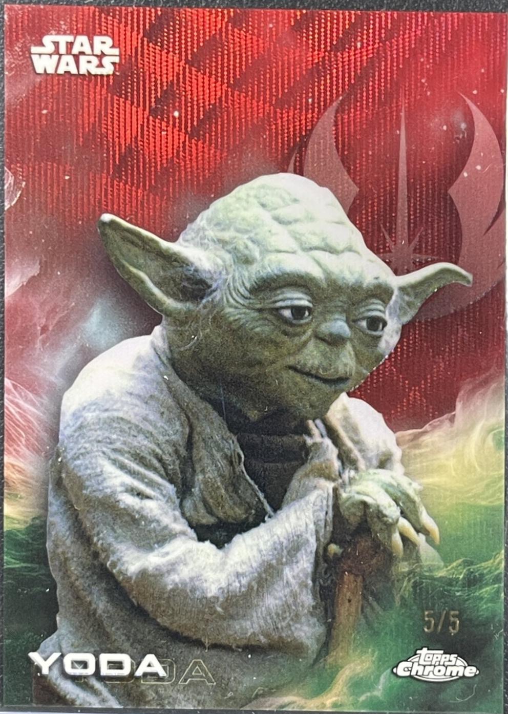 2025 Topps Chrome Yoda [Red Wave] #197 card