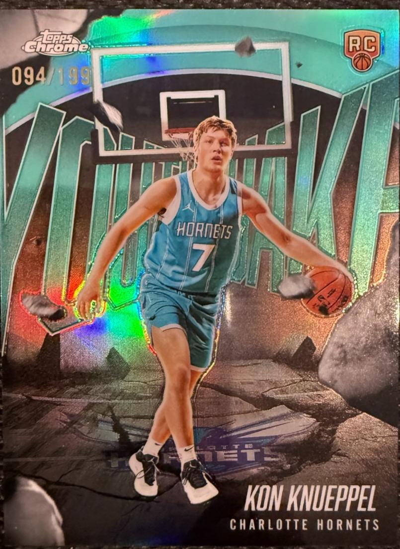2025 Topps Chrome Youthquake Kon Knueppel [Refractor Aqua] #YQ-4 card