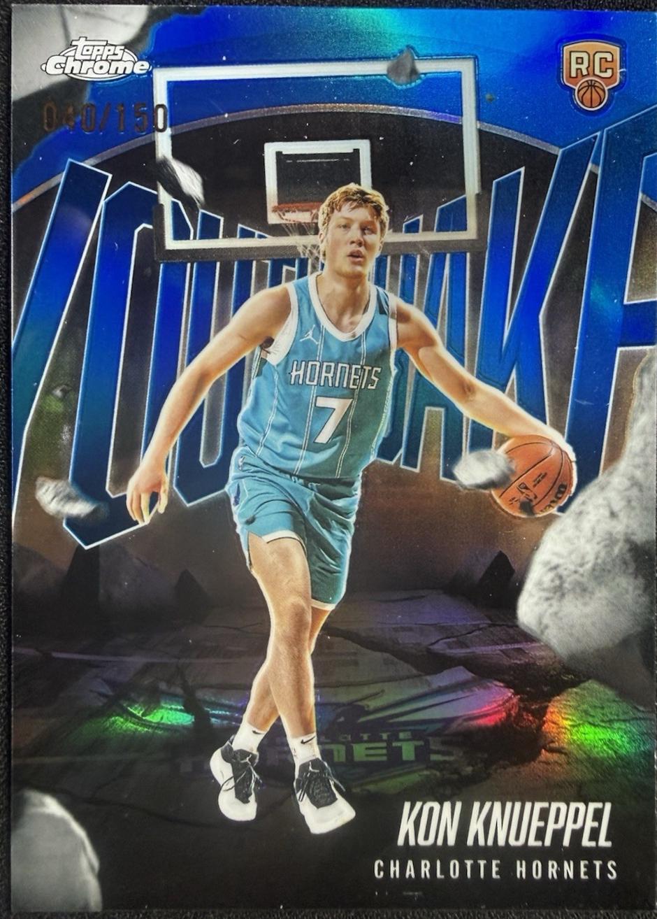 2025 Topps Chrome Youthquake Kon Knueppel [Refractor Blue] #YQ-4 card