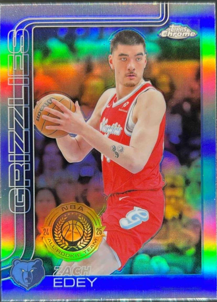 2025 Topps Chrome Zach Edey [Refractor] #128 card