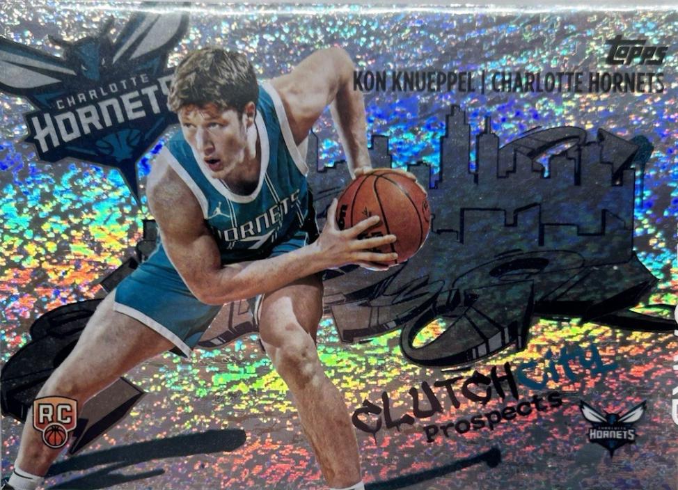 2025 Topps Clutch City Prospect Kon Knueppel [Sandglitter] #CC-4 card
