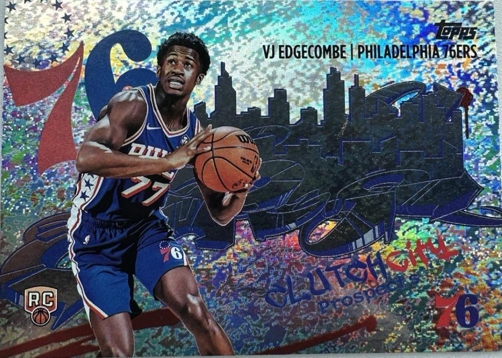 2025 Topps Clutch City Prospect VJ Edgecombe [Sandglitter] #CC-3 card
