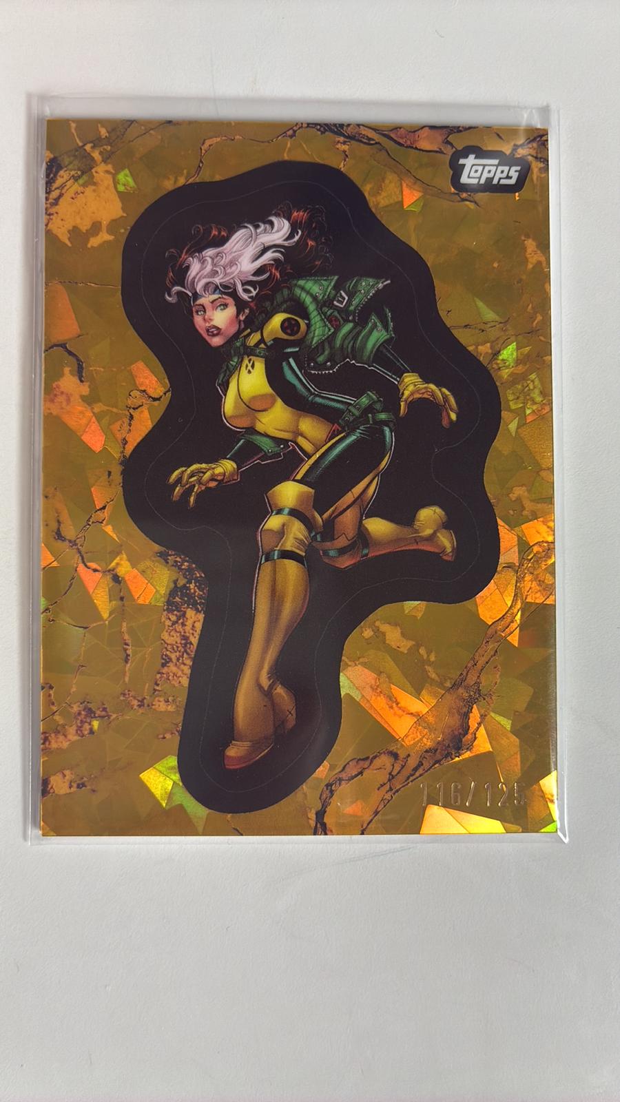 2025 Topps Comic Book Heroes Golden Anniversary Rogue [Gold Atomic Refractor] #137 card