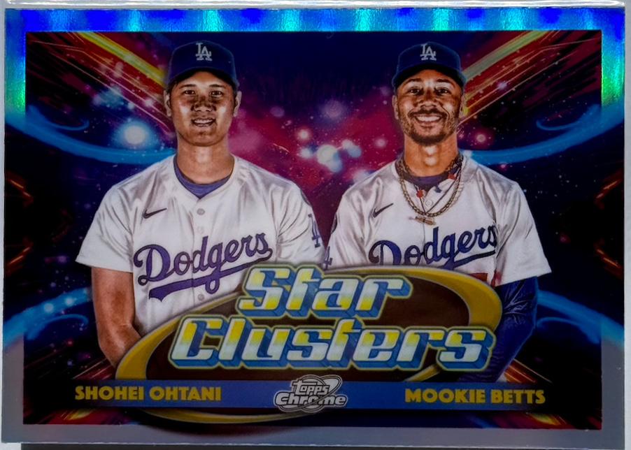 2025 Topps Cosmic Chrome Dual Star Clusters Mookie Betts / Shohei Ohtani #DSC-4 card