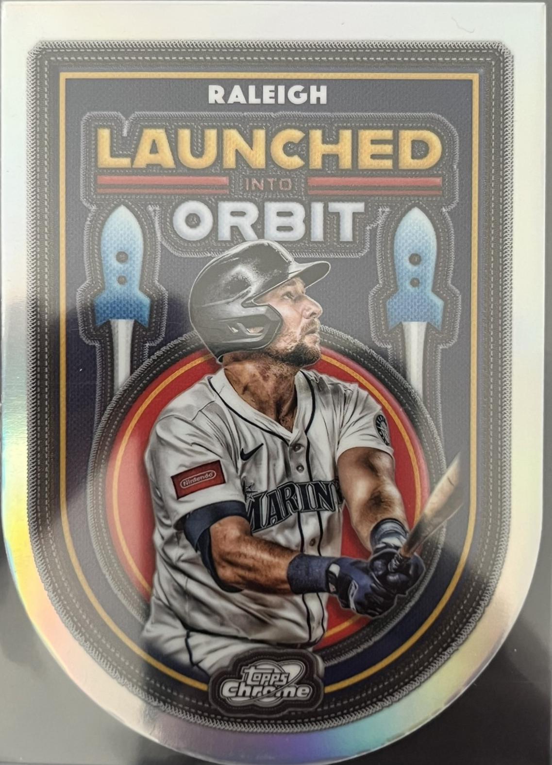 2025 Topps Cosmic Chrome Launched Into Orbit Cal Raleigh #LIO-25 card