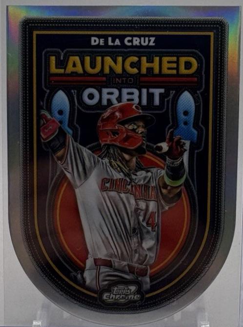 2025 Topps Cosmic Chrome Launched Into Orbit Elly De La Cruz #LIO-21 card