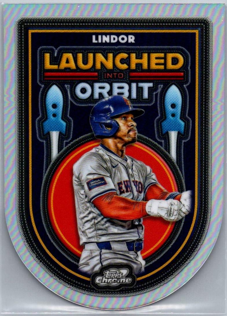 2025 Topps Cosmic Chrome Launched Into Orbit Francisco Lindor #LIO-48 card