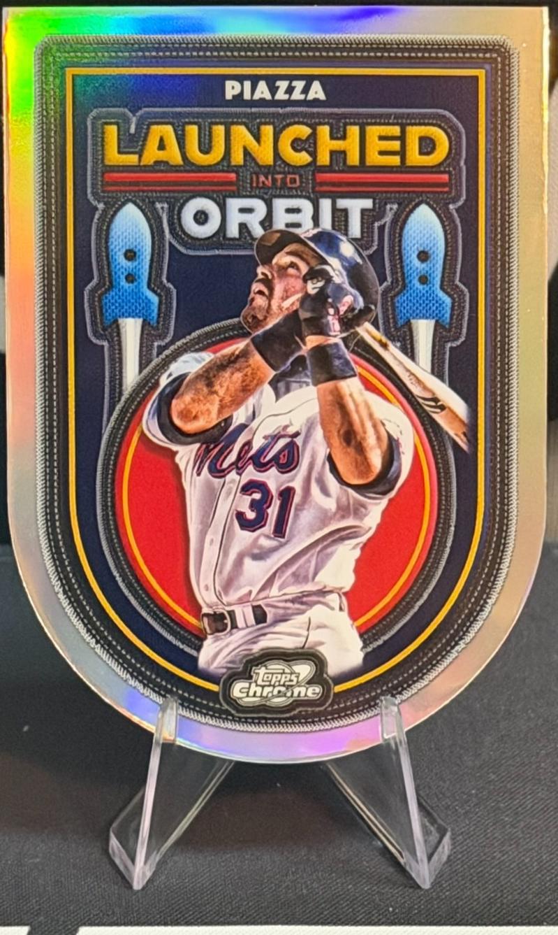 2025 Topps Cosmic Chrome Launched Into Orbit Mike Piazza #LIO-9 card