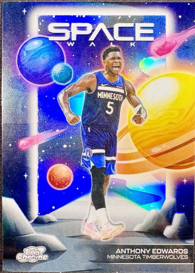 2025 Topps Cosmic Chrome Space Walk Anthony Edwards [Refractor] #SW-5 card