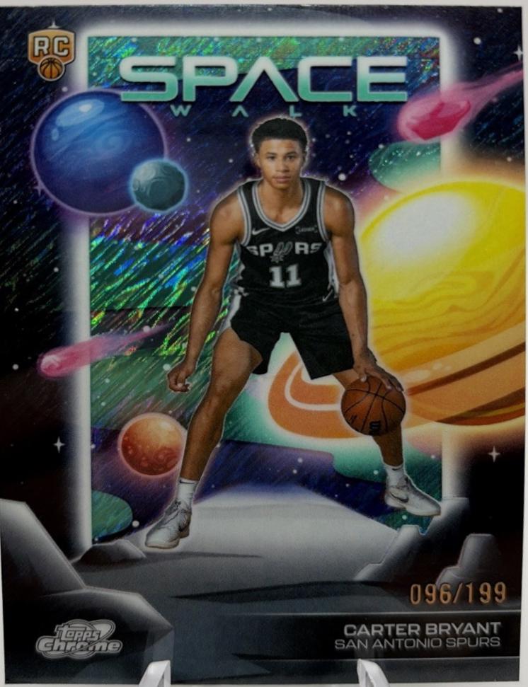 2025 Topps Cosmic Chrome Space Walk Carter Bryant [Aqua Equinox Refractor] #SW-9 card