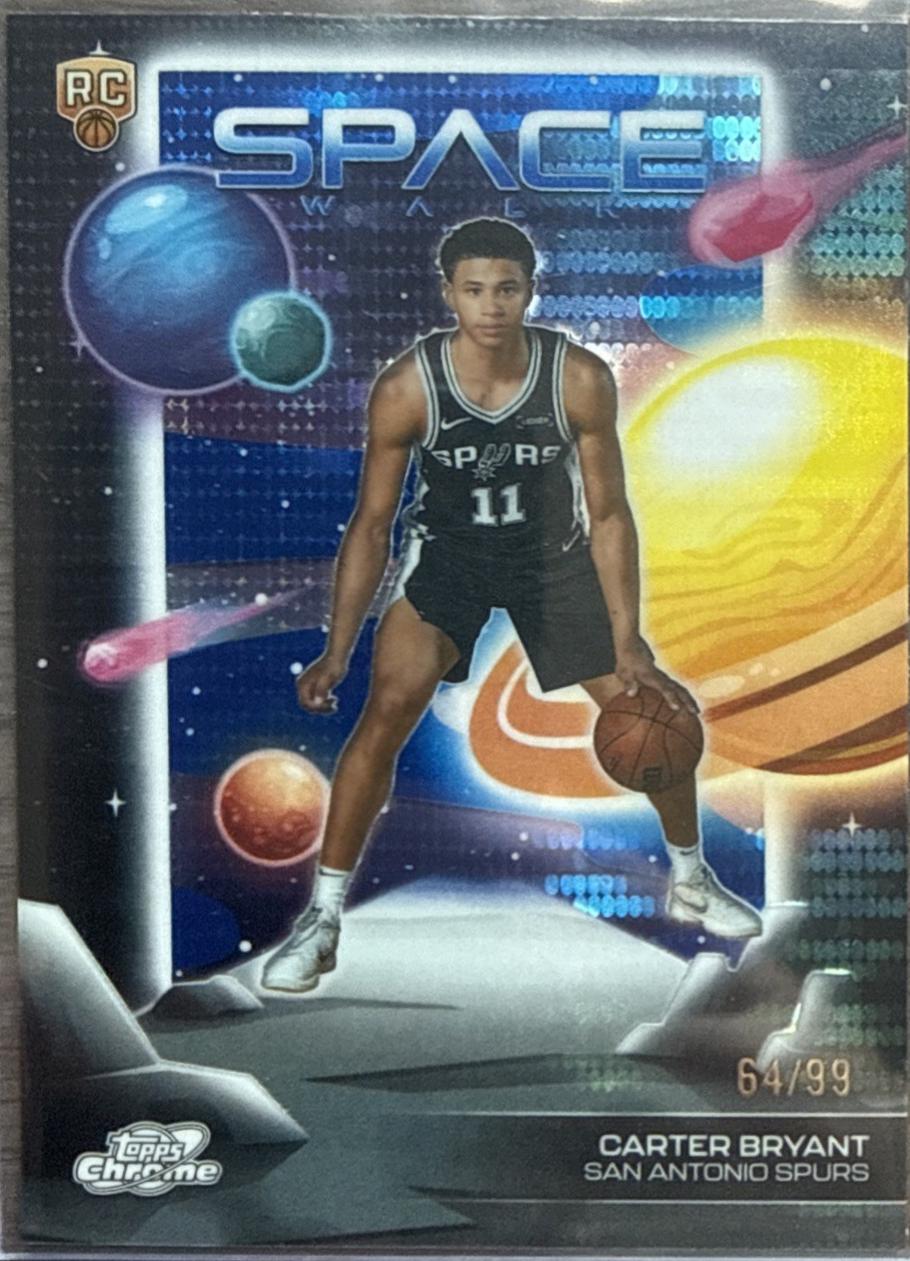 2025 Topps Cosmic Chrome Space Walk Carter Bryant [Blue Moon Refractor] #SW-9 card