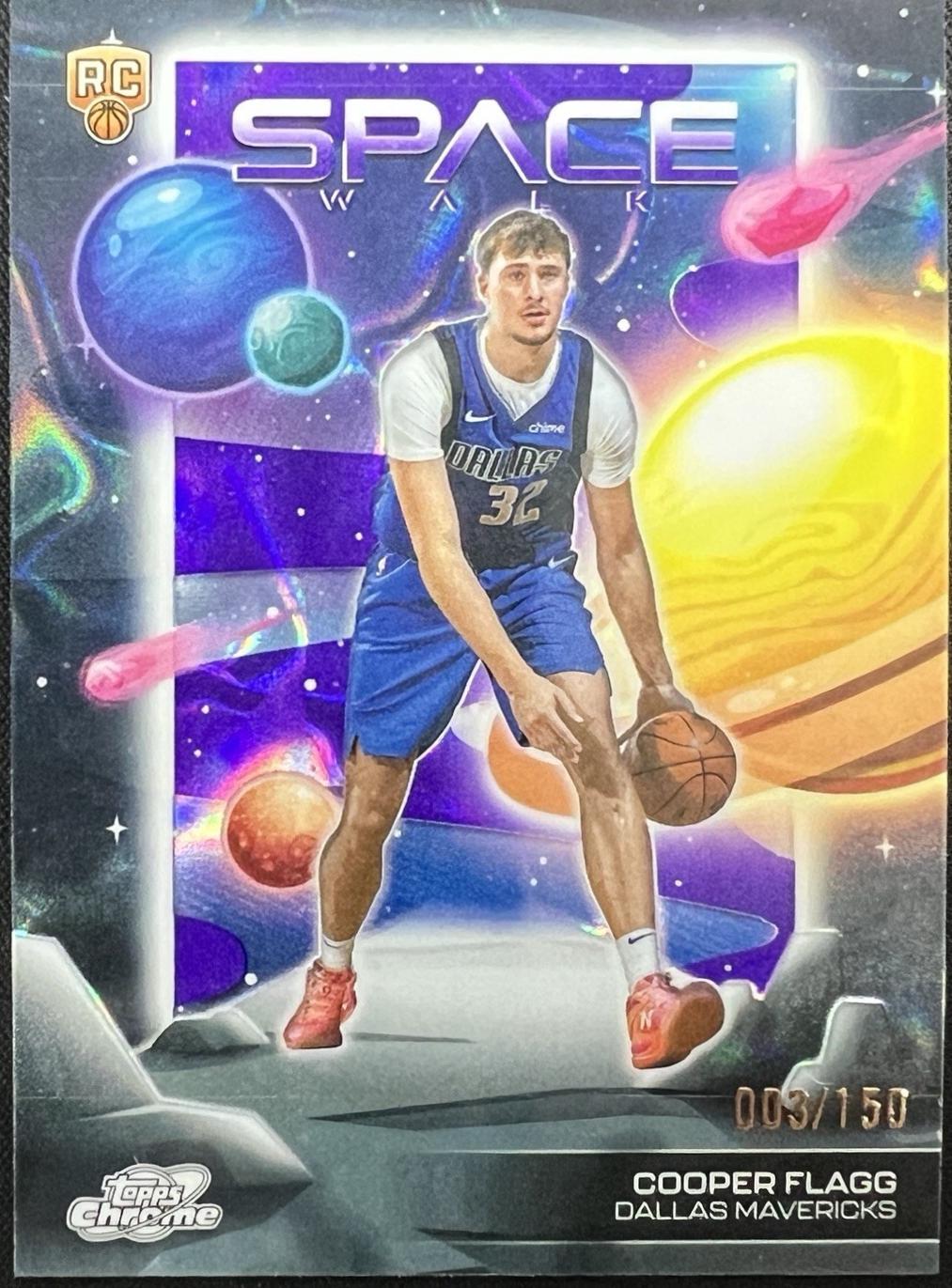 2025 Topps Cosmic Chrome Space Walk Cooper Flagg [Purple Nebula Refractor] #SW-6 card