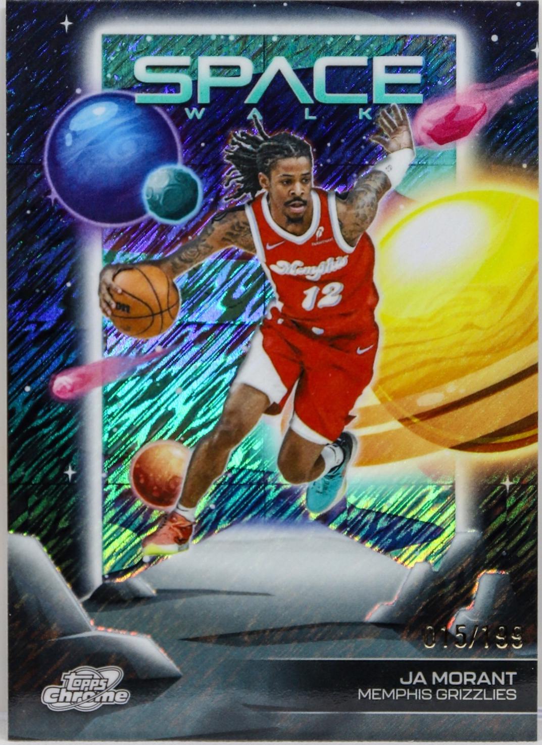 2025 Topps Cosmic Chrome Space Walk Ja Morant [Aqua Equinox Refractor] #SW-3 card