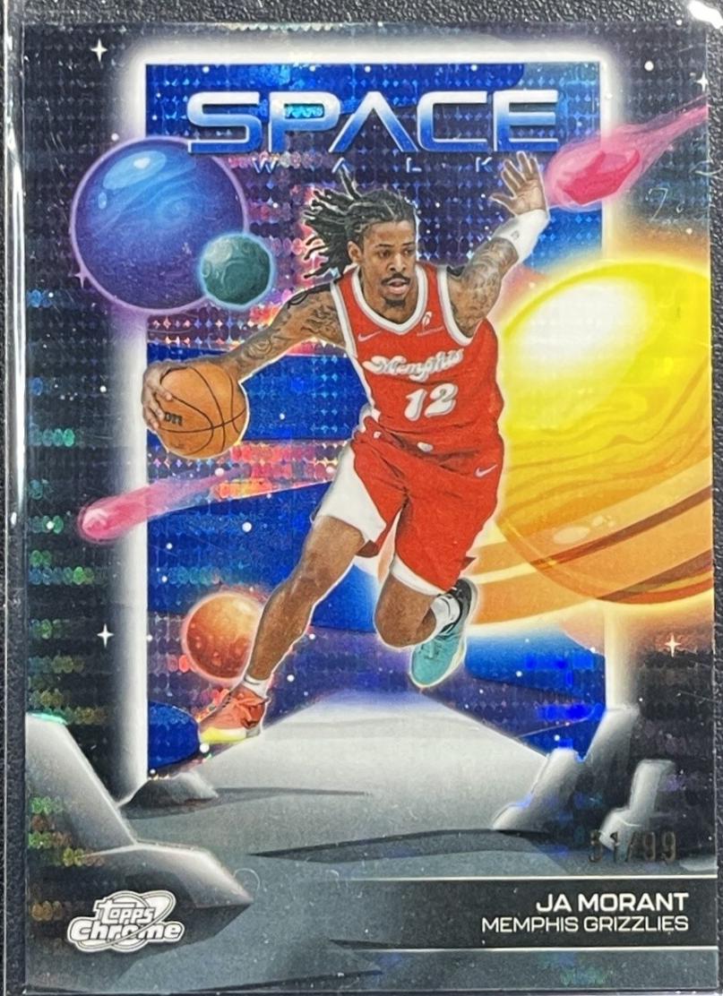 2025 Topps Cosmic Chrome Space Walk Ja Morant [Blue Moon Refractor] #SW-3 card