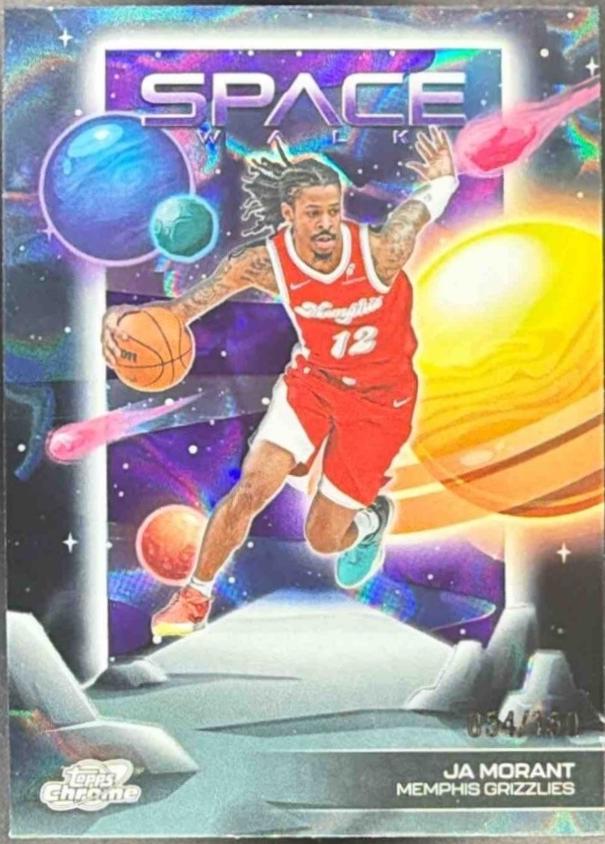 2025 Topps Cosmic Chrome Space Walk Ja Morant [Purple Nebula Refractor] #SW-3 card