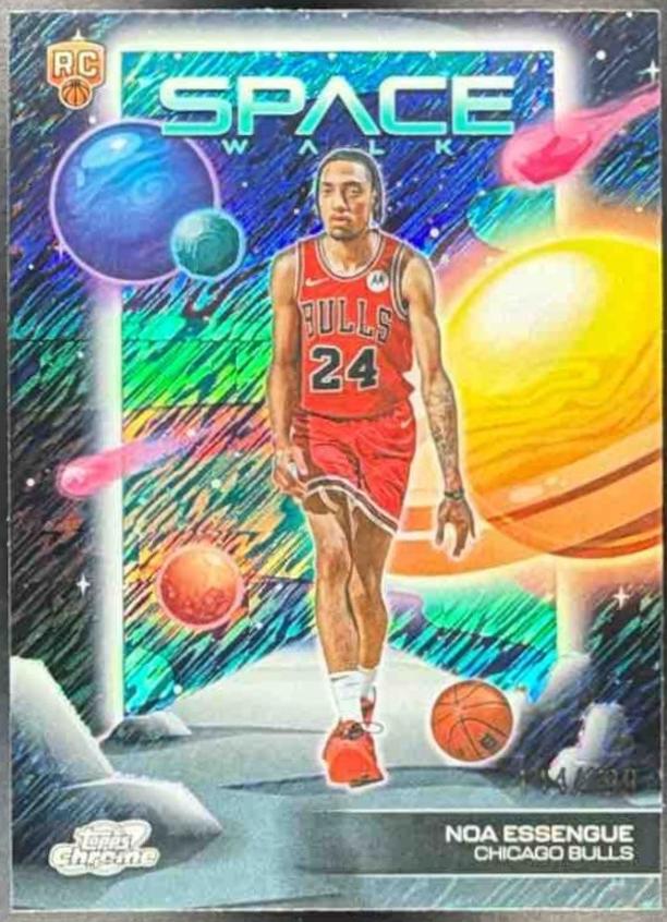 2025 Topps Cosmic Chrome Space Walk Noa Essengue [Aqua Equinox Refractor] #SW-15 card